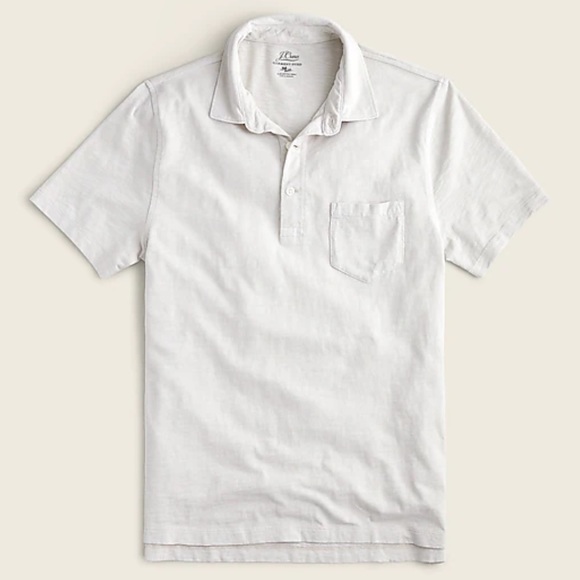 J Crew Garment Dyed Slub Cotton Polo 